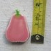 Pear magnets, glazed stoneware in pale pink and honeysuckle pink, set of 2 - great for hostess gifts or stocking stuffers