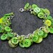 Button Charm Bracelet - Spring Lime Green by randomcreative on Etsy