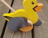 Old Fashion Wooden DUCK PUSH TOY (Flapper toys)