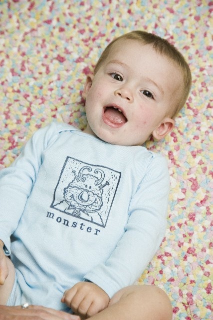 Monster Infant Onesie by monster in the closet on etsy