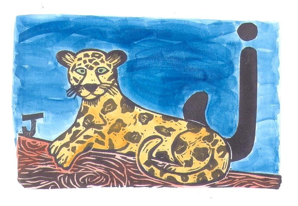 J is for Jaguar Framed Print -Alphabet Series by monster in the closet on etsy