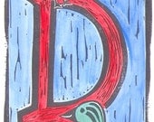 D is for Duck Alphabet Series Print by monster in the closet on etsy