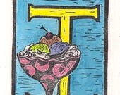 I is for Ice Cream Alphabet Letter Print Series by monster in the closet on etsy