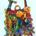 Recycled Sari Silk  Very Raggy Sunshine Rainbow Ribbon Bag  Hand Crocheted by plumfish