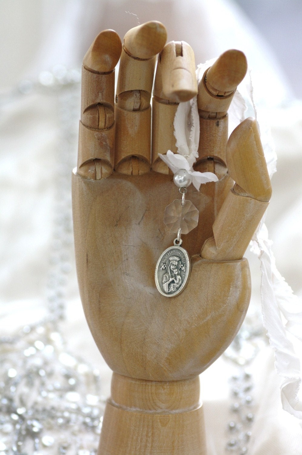 Our lady of Perpetual help - silk prayer ribbon