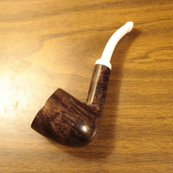 Paul's Bent Ebony Billiard with a Handmade Stem