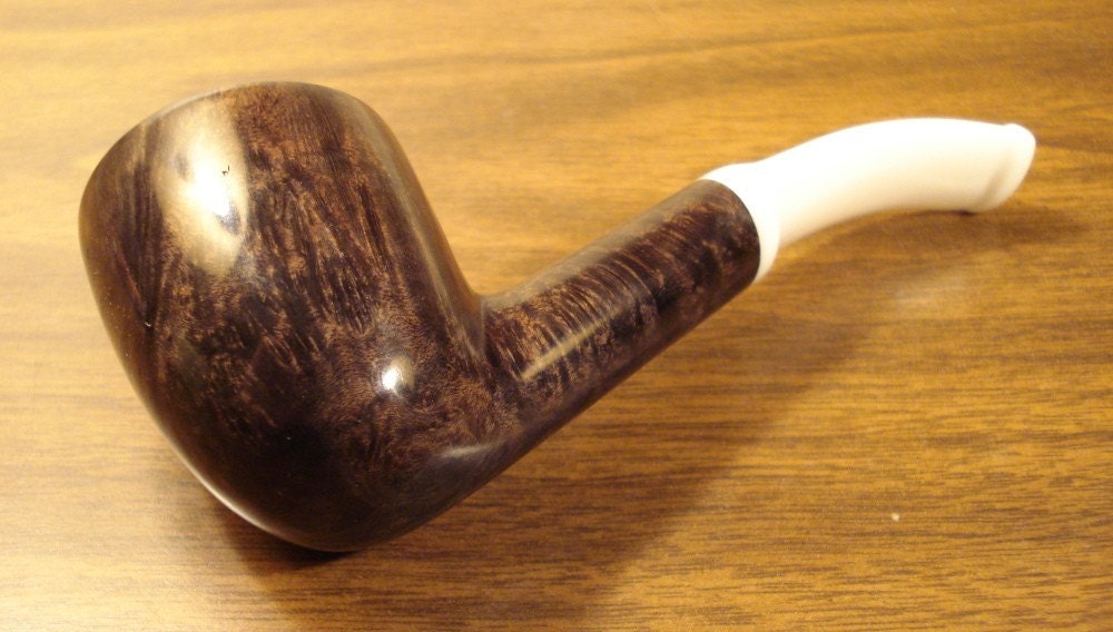 Paul's Bent Ebony Billiard with a Handmade Stem
