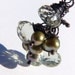 Green Amethyst and Pearl Oxidized Sterling Earrings