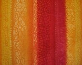 Cotton Fabric Multi Color Stripe, Floral, Flower Design