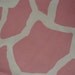 Cotton Upholstery Fabric,Pink and White, Cow, Giraffe Design, .50 Yard