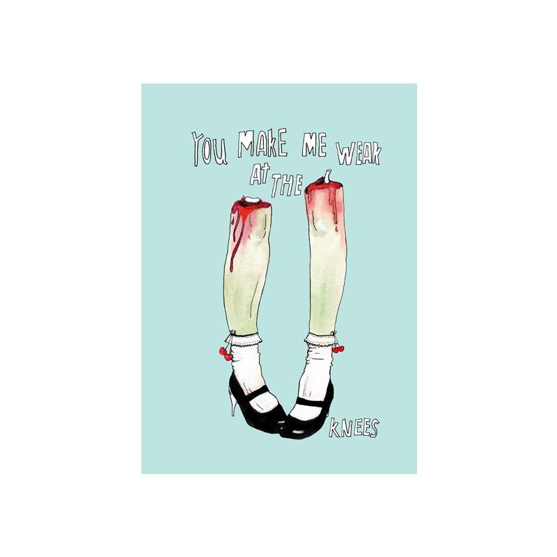 Zombie Leg Love - Art Print - A4 Size