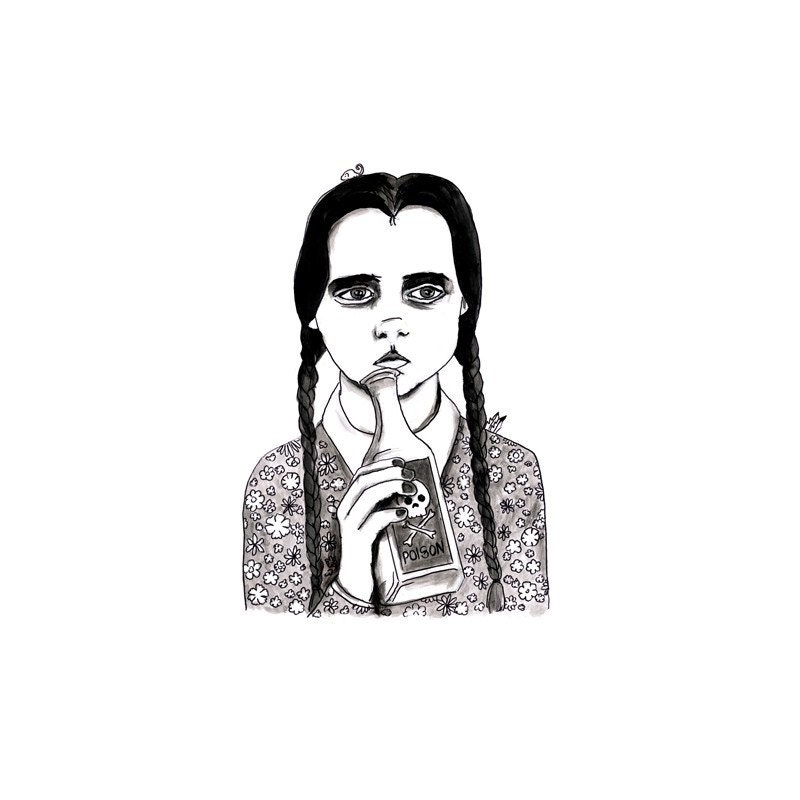 Wednesday Addams - Girl Art Print