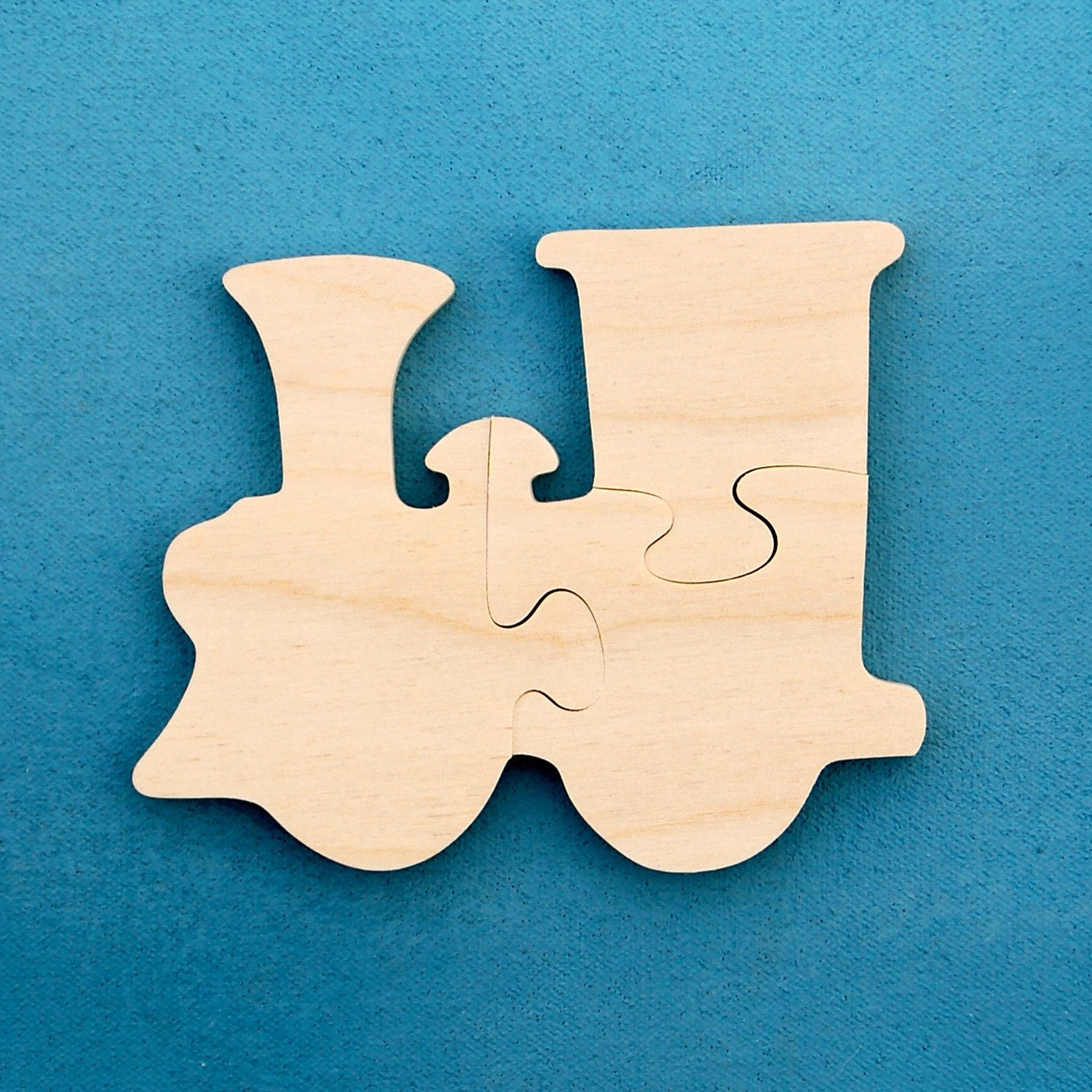 Childrens Wood Puzzles - Airplane Train Car Truck - Set of 4 Wooden Toy Vehicle Jigsaw Puzzles - Fun for Children and Toddlers