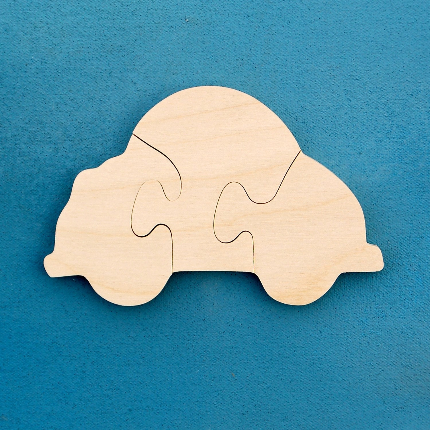 Childrens Wood Puzzles - Airplane Train Car Truck - Set of 4 Wooden Toy Vehicle Jigsaw Puzzles - Fun for Children and Toddlers