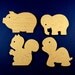 Childrens Wood Puzzles - Fun Animals - Set of 4 Wooden Jigsaw Puzzle Toys - Fun for Children and Toddlers - Make a great Party Favor