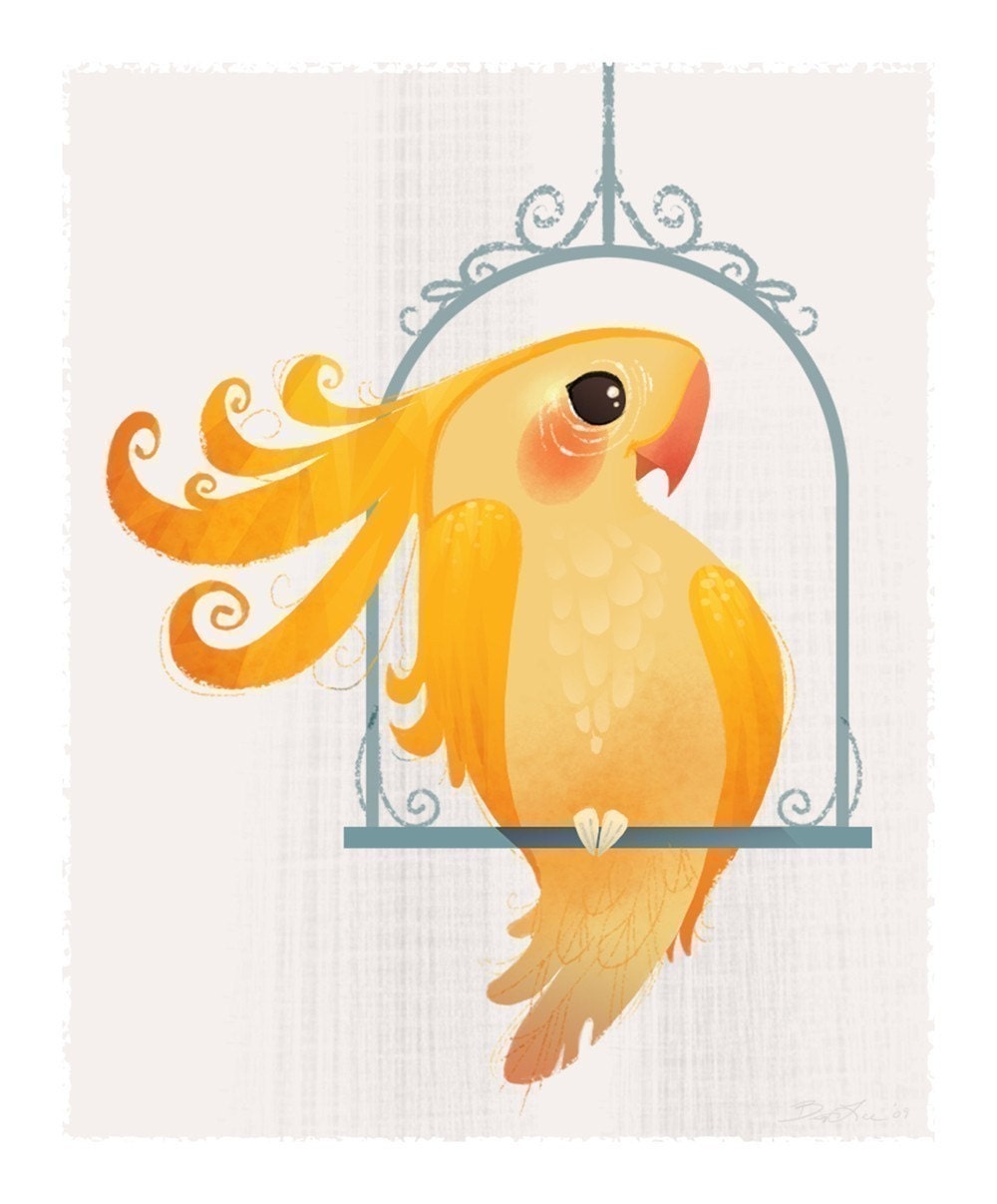 Yellow Birdie Mini Print
