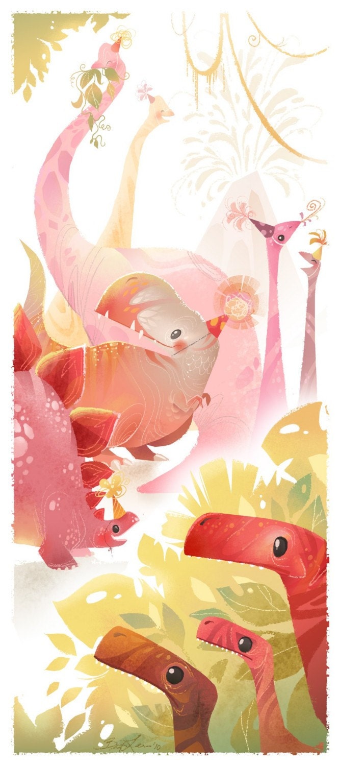 Dinosaur Party Print