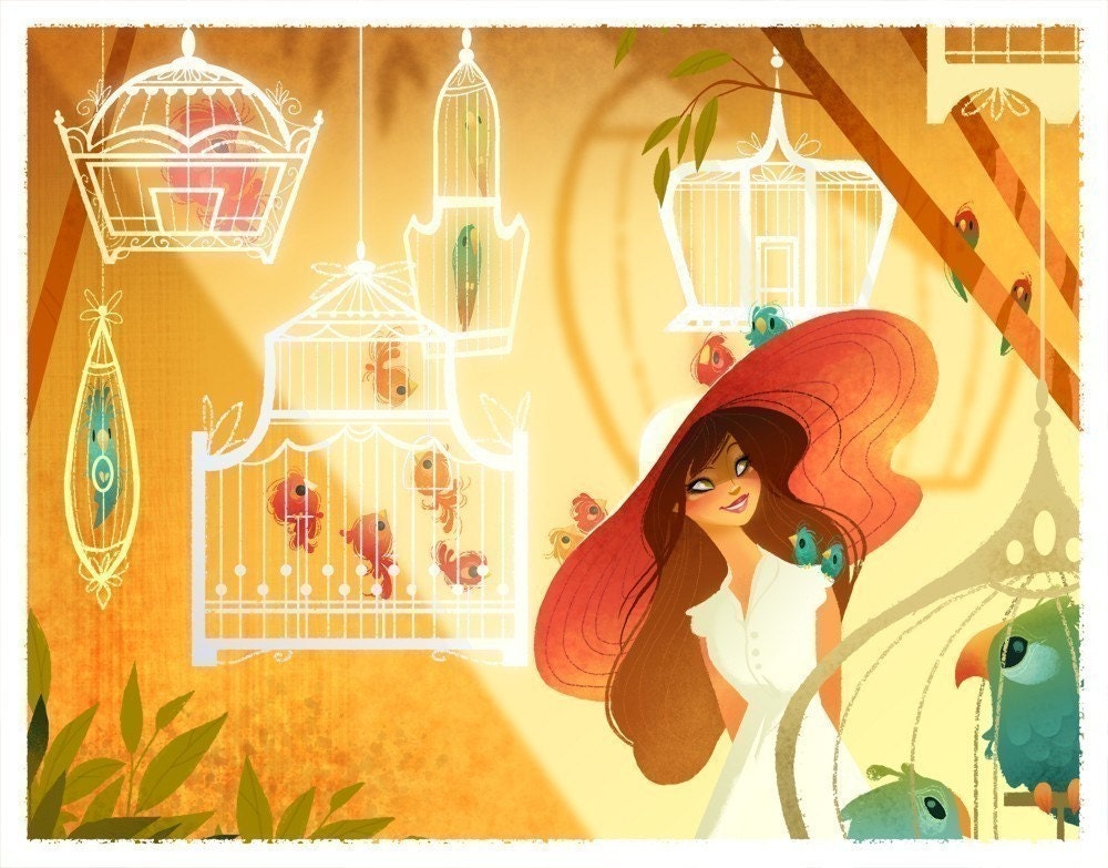 Caged Birds Sing Print
