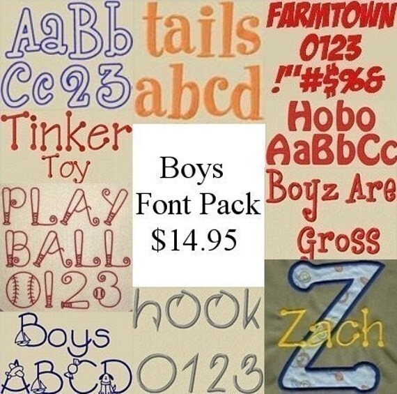 Boy Fonts Package by 8clawsandapaw on Etsy