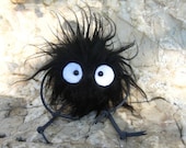 Spirited Away Totoro plush doll keychain Soot Sprite KUROSUKE (Fluffy with Hand & Leg)