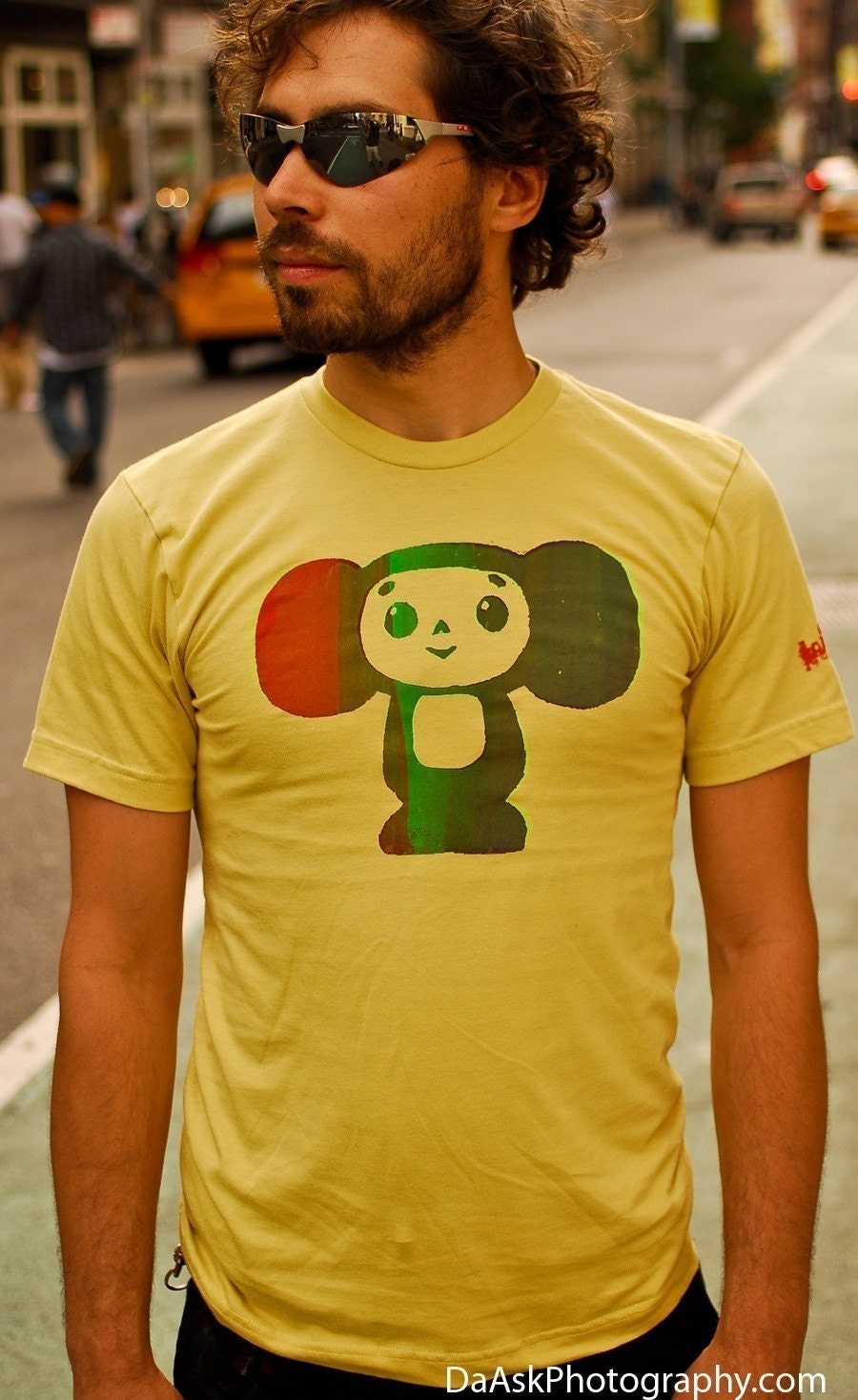 My Russian Little Friend Cheburashka in Natural, Yellow, Violet, Galaxy and more ORGANIC Tshirt Urbarian New York- Men- Women- Kids- Baby