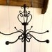 Lianne- Necklace Jewelry Stand with Crown Top with 6 hooks- wrought iron black brown color