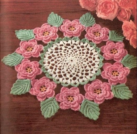 Irish Rose Doily Crochet Pattern by CrochetHooker on Etsy