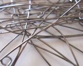 ON SALE Gunmetal Eye Pin 2 inch 24 gauge - quantity 50 - (ST353)