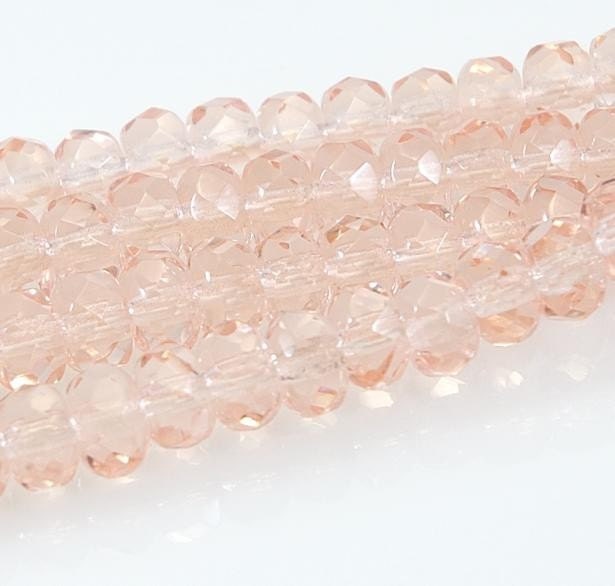 Czech FP Glass Bead Donut Rondelle 5mm Rosaline Pink - 25 (ST121)