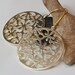 Round Gold Pendant Earrings, Gold dangle earrings