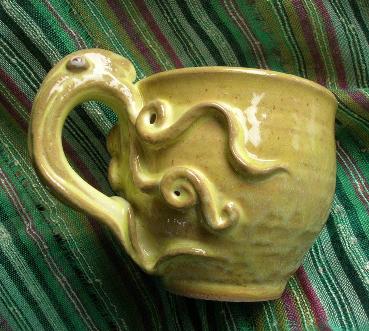 Mustard Yellow SQUID Octopus Large MUG- SALE