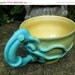 SALE NOW Octopus Mug- Chartreuse Green Yellow and Turquoise Squid