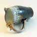 Seahorse Pitcher- Inky Brown, Milky White, Large Stoneware Ceramic