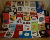 Custom Sorority T Shirt Memory Blanket College, Sports, Fraternity Unlimited Shirts & Size