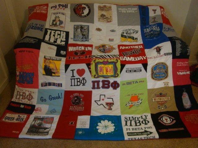Custom Sorority T Shirt Memory Blanket College, Sports, Fraternity Unlimited Shirts & Size
