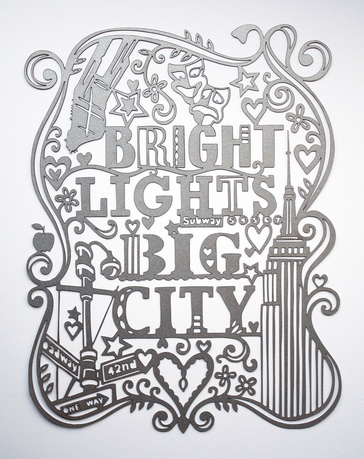 City Series no.2 - New York City. Laser-cut.