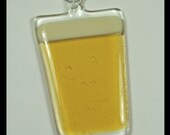Glassworks Northwest - Pint of Light Beer - Fused Glass Art Ornament