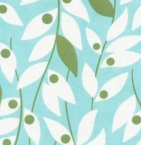 Lindy Leaf in Blue - Nicey Jane by Heather Bailey for FreeSpirit - FAT QUARTER