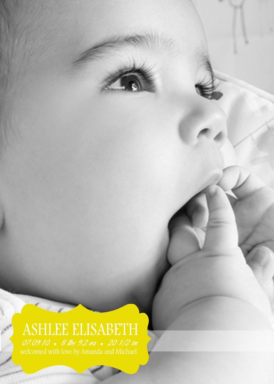 CUDDLES...Custom Photo Birth Announcement...by KM Thomas Designs Il_570xn