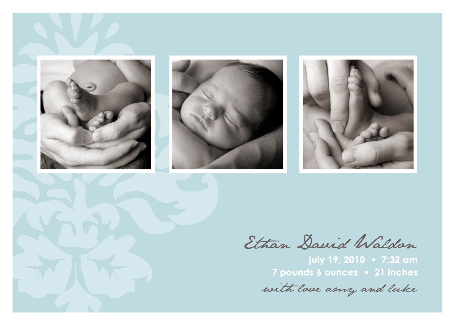Delicate - Custom Photo Birth Announcement Il_570xn