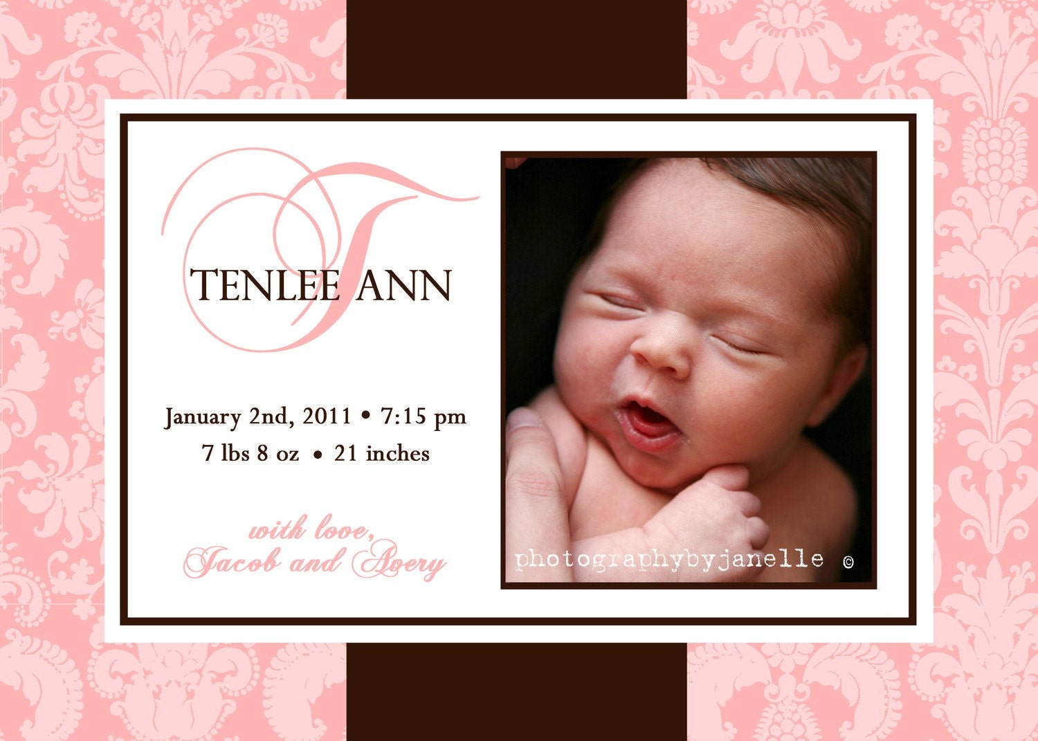 BUNDLE of JOY...Custom Photo Birth Announcement...by KM Thomas Designs Il_570xn