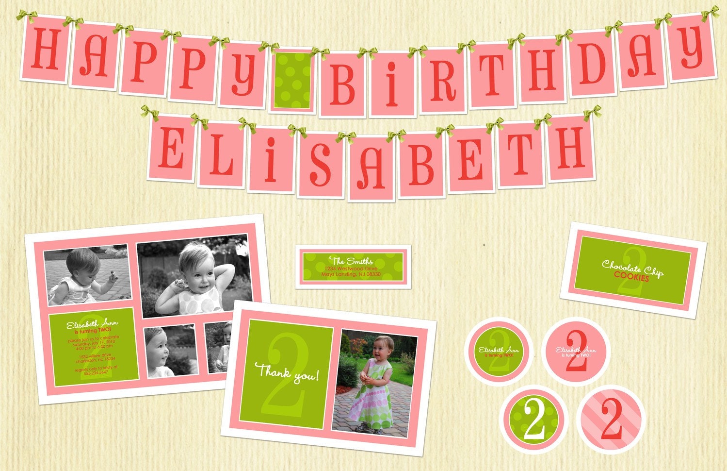 Deluxe Custom Printable Party Package...DELIGHTFUL COLLECTION...Personalized...by KM Thomas Designs Il_570xn