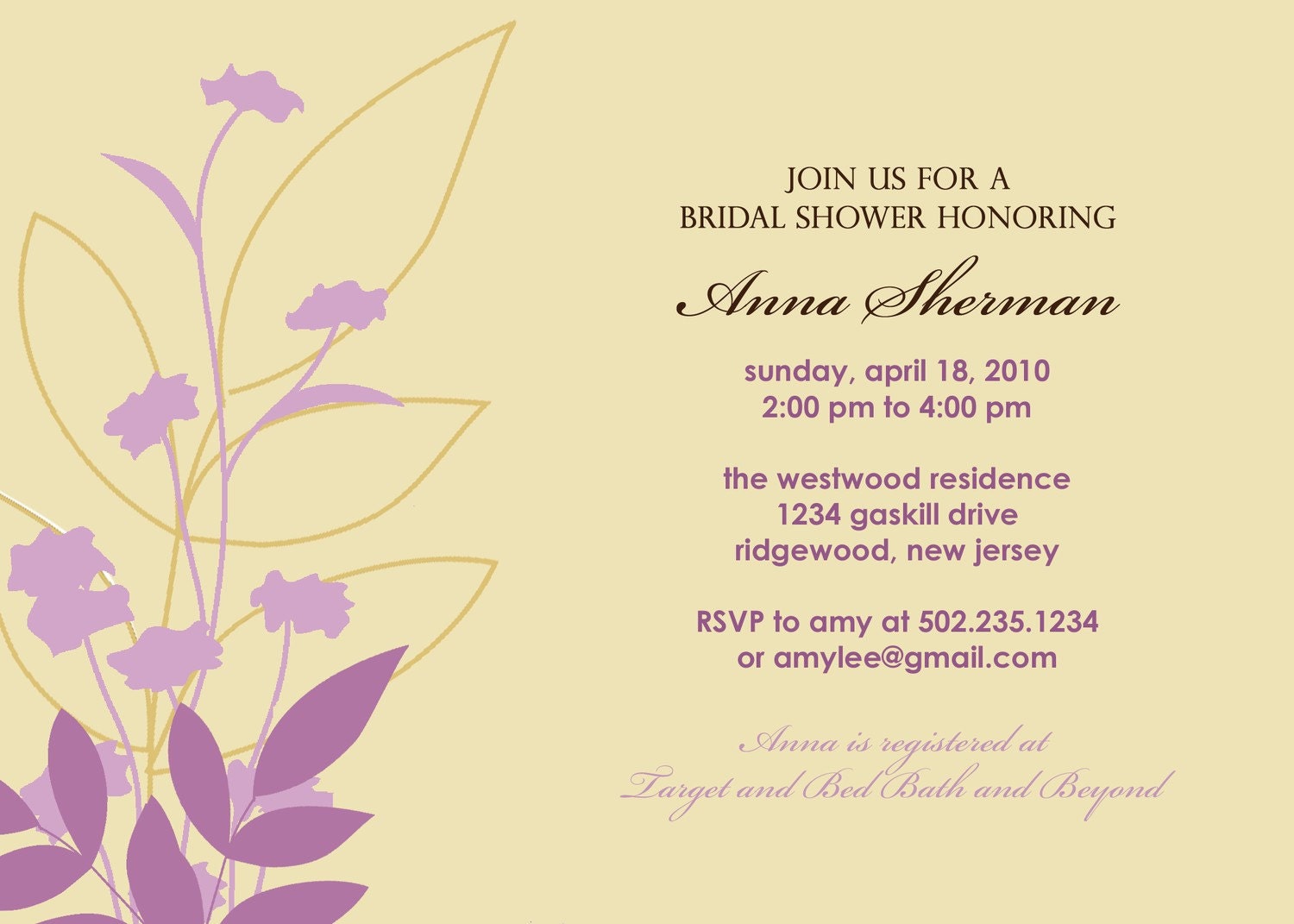 Floral Delight - Custom Shower Invitation Il_570xn