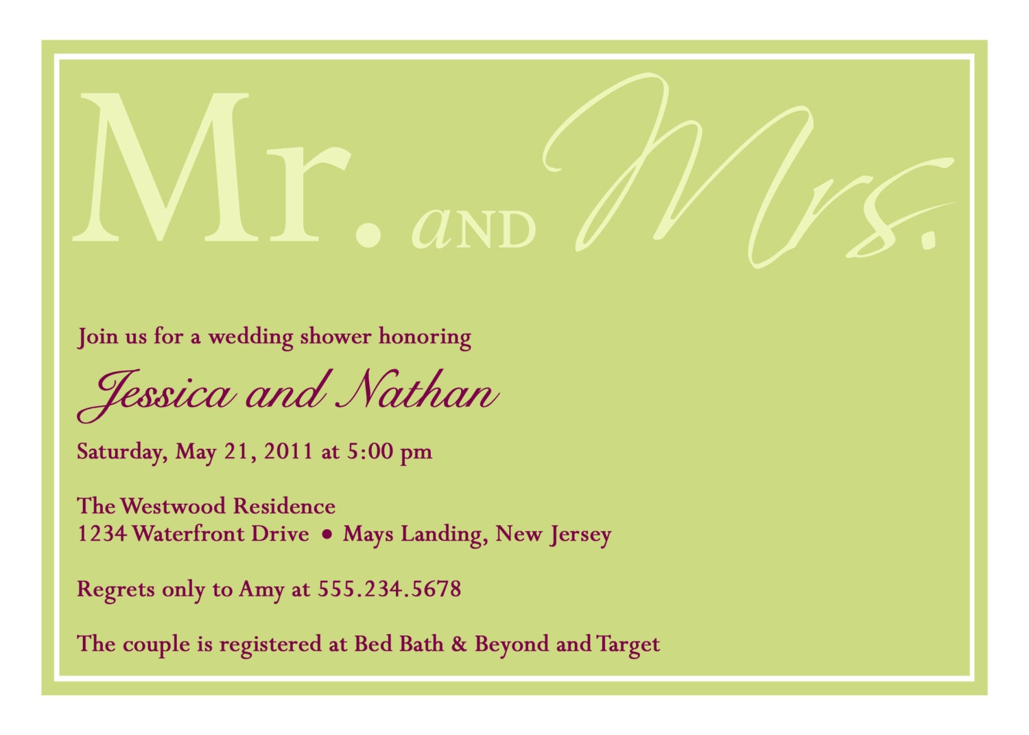 MR and MRS - Custom Shower Invitation Il_570xn