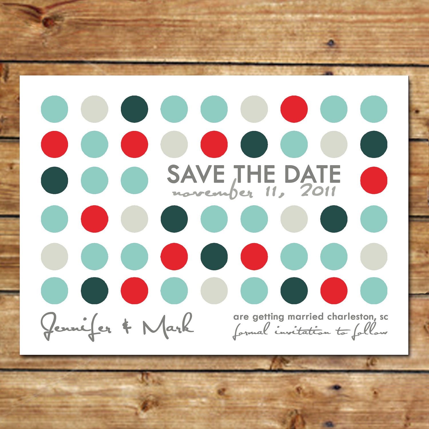 LOVE SPOTTED...Custom Save the Date Announcement...by KM Thomas Designs Il_570xn