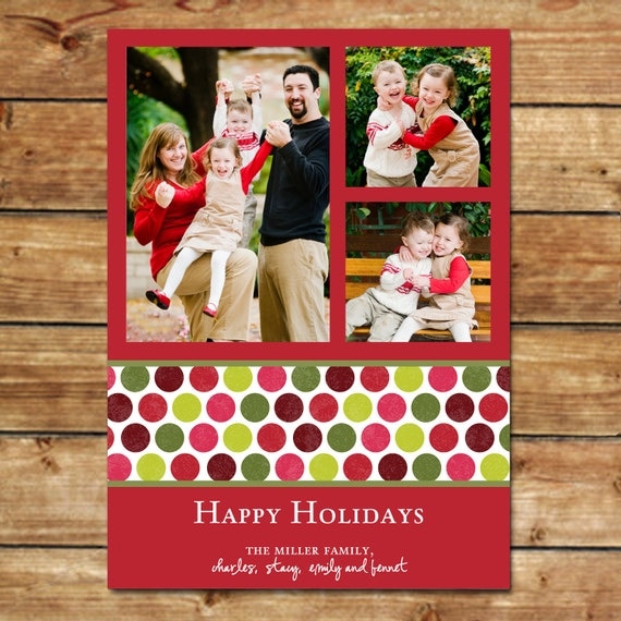 FESTIVE...Custom Holiday Photo Card...by KM Thomas Designs Il_570xn