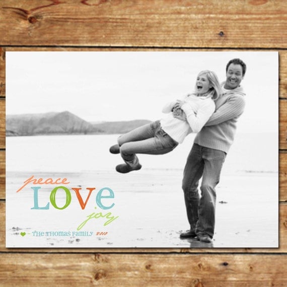 BRIGHT...Custom Photo Holiday Card...by KM Thomas Designs Il_570xn