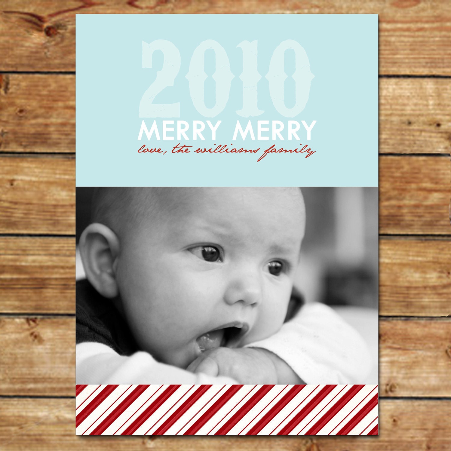 CANDY...Custom Photo Holiday Card...by KM Thomas Designs Il_570xn