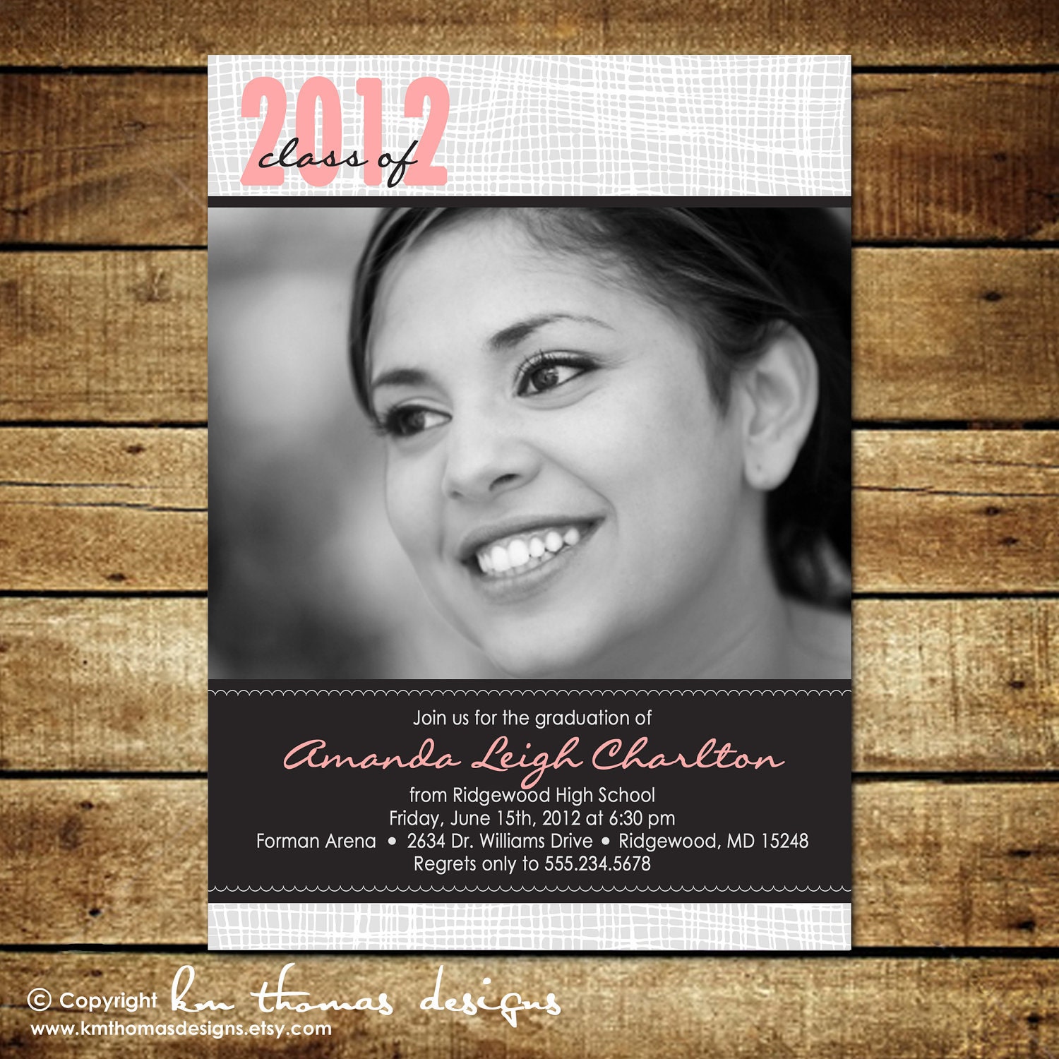 NEXT STEP...Custom Photo Graduation Announcment or Invitation...by KM Thomas Designs Il_570xn