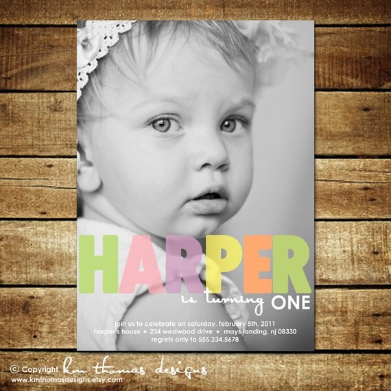 SPRINKLES...Custom Printable Photo Birthday Invitation...by KM Thomas Designs Il_570xn